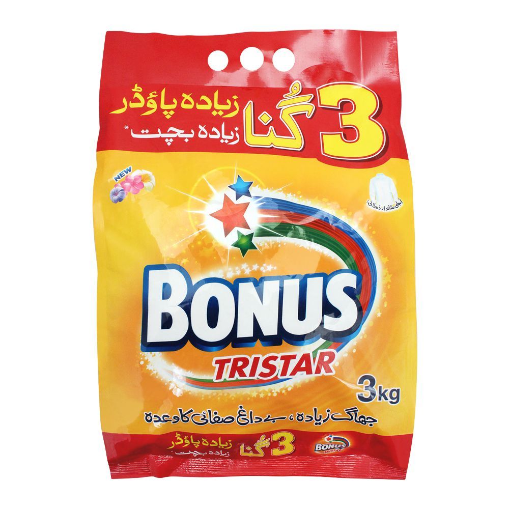 Bonus Tri Star Washing Powder, 3KG - Image 2