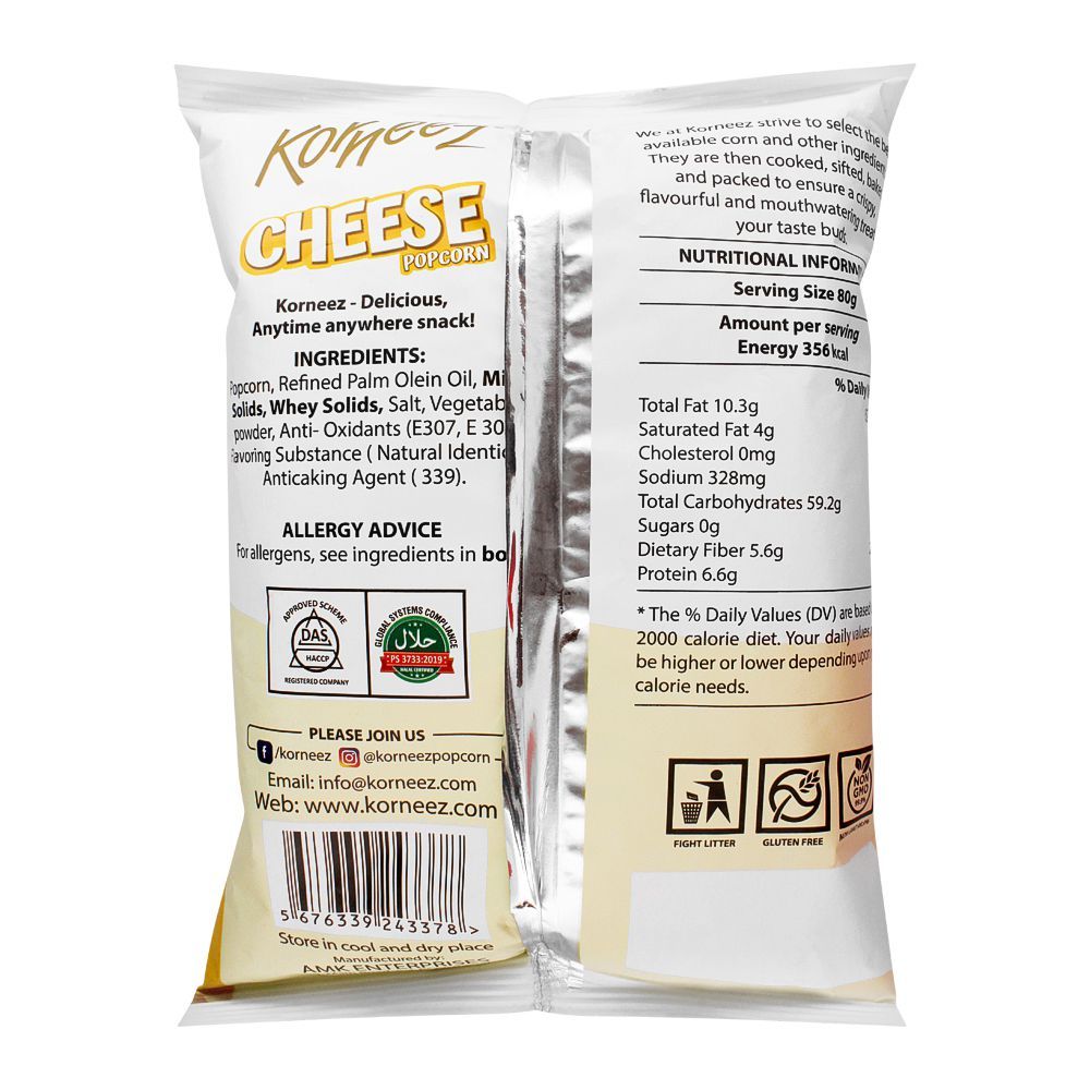 Korneez Cheese Popcorn, 50g - Image 2