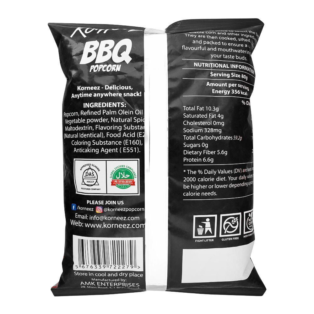 Korneez BBQ Popcorn, 50g - Image 2