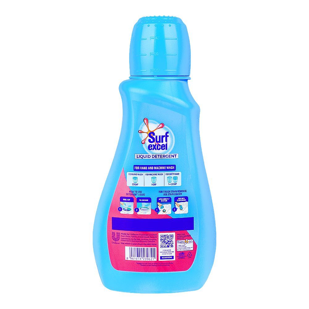 Surf Excel Liquid Detergent 3-In-1 Fabric Care, 500ml - Image 2