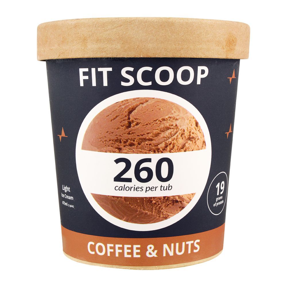 Fit Scoop Coffee & Nuts Light Ice Cream, 475ml - Main Image