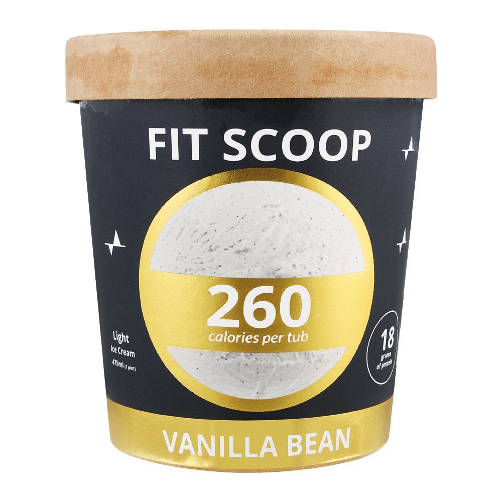 Fit Scoop Vanilla Bean Light Ice Cream, 475ml - Main Image