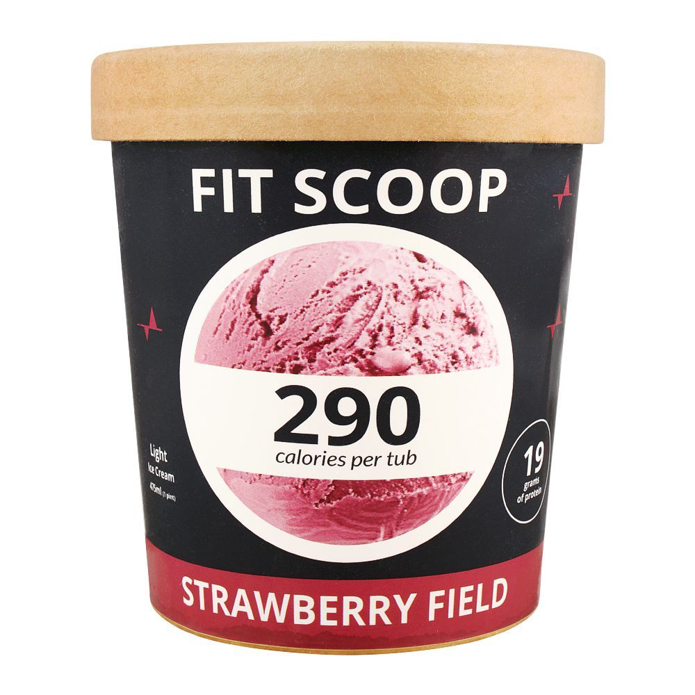 Fit Scoop Strawberry Field Light Ice Cream, 475ml - Main Image