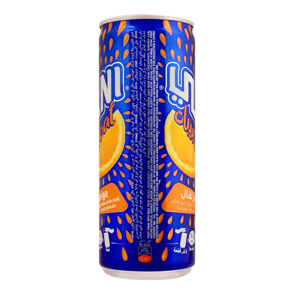 Rani Float Orange Drink, 240ml Can - Image 4