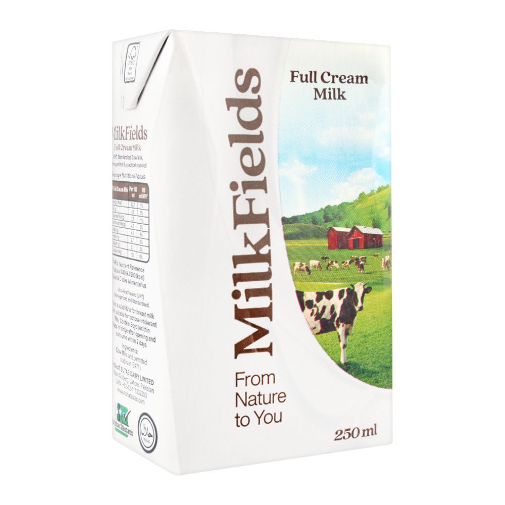 Milk Fields Full Cream Milk, 250ml - Image 2