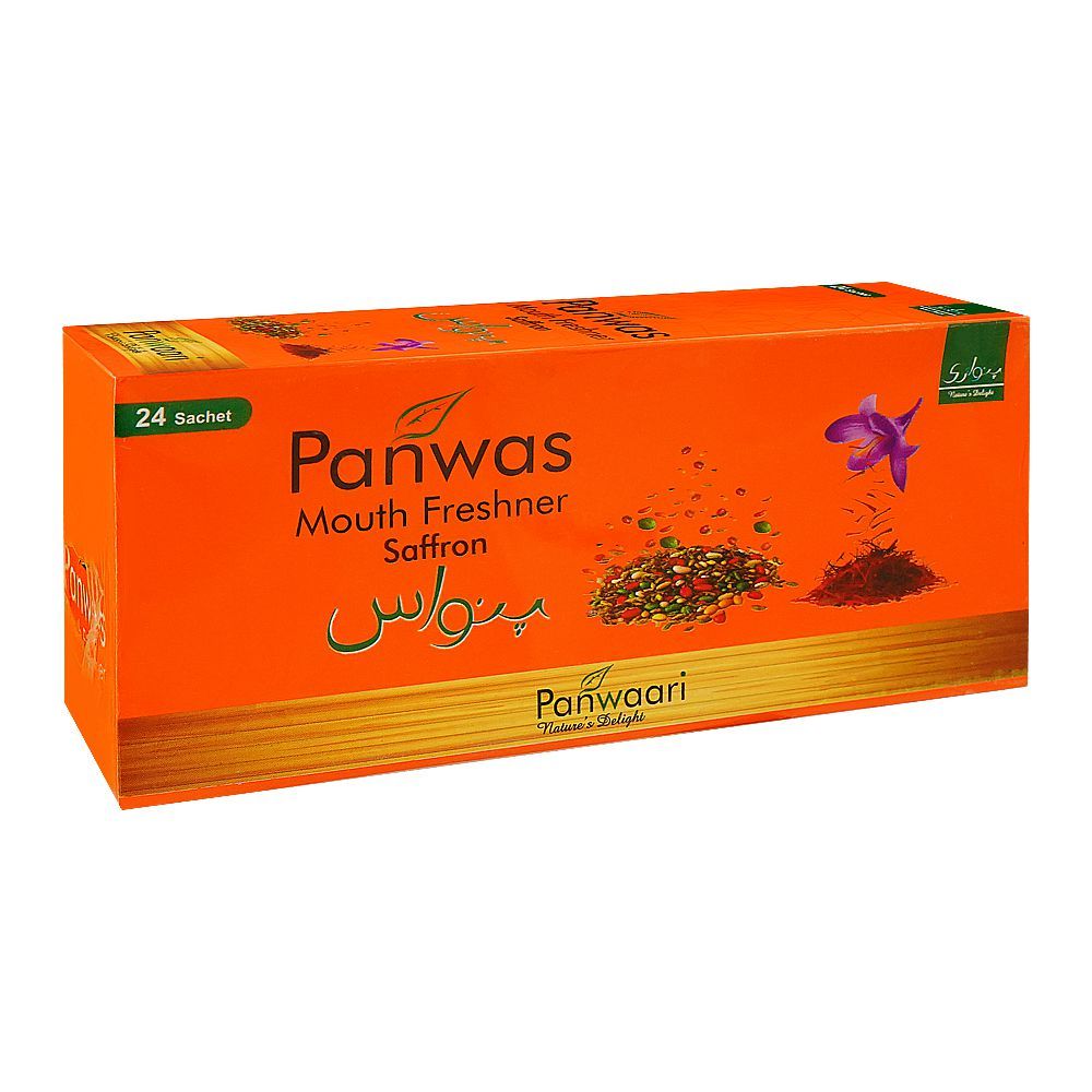 Panwaari Panwas Saffron Mouth Freshener, 24-Pack - Main Image