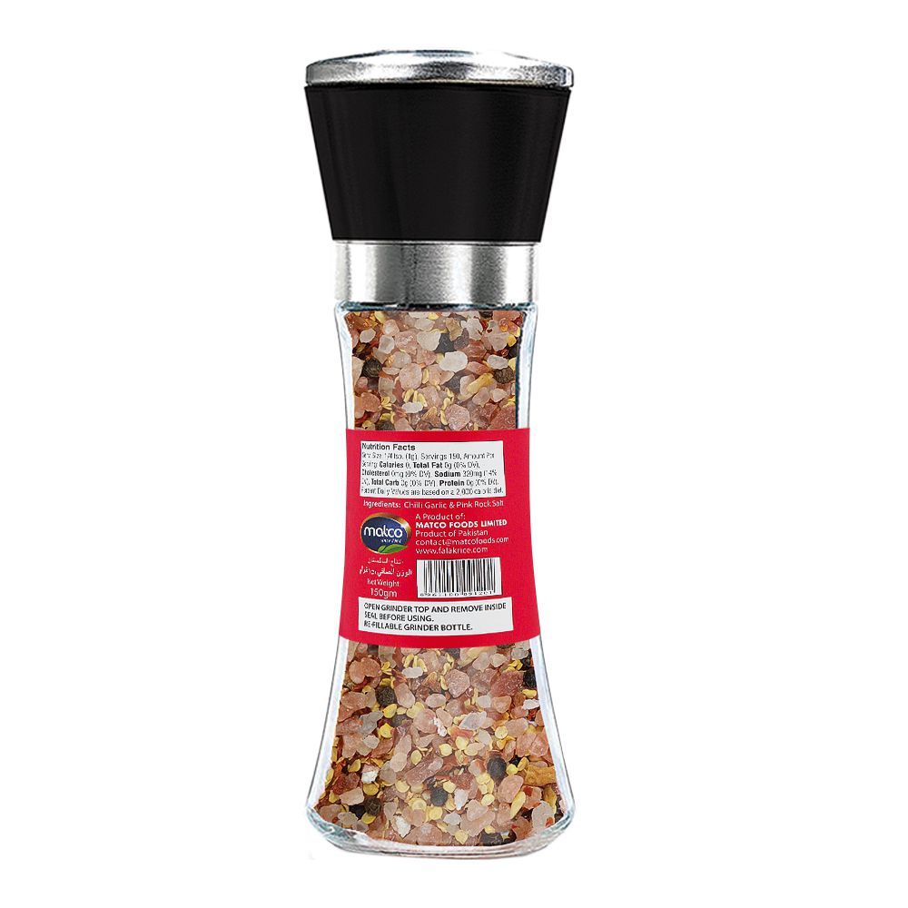 Falak Chilli Garlic Pink Salt, 150g, Grinder Bottle - Image 3