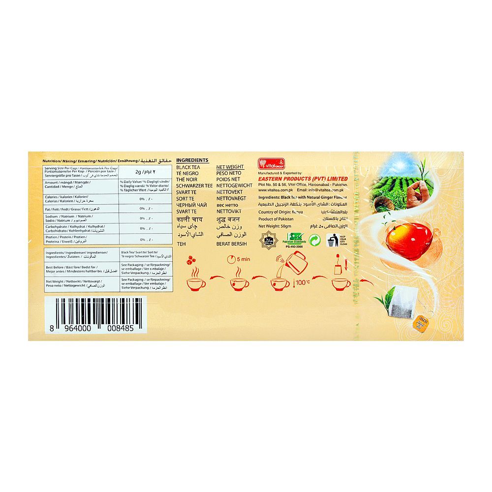 Vital Ginger Tea Bags, 25-Pack - Image 4