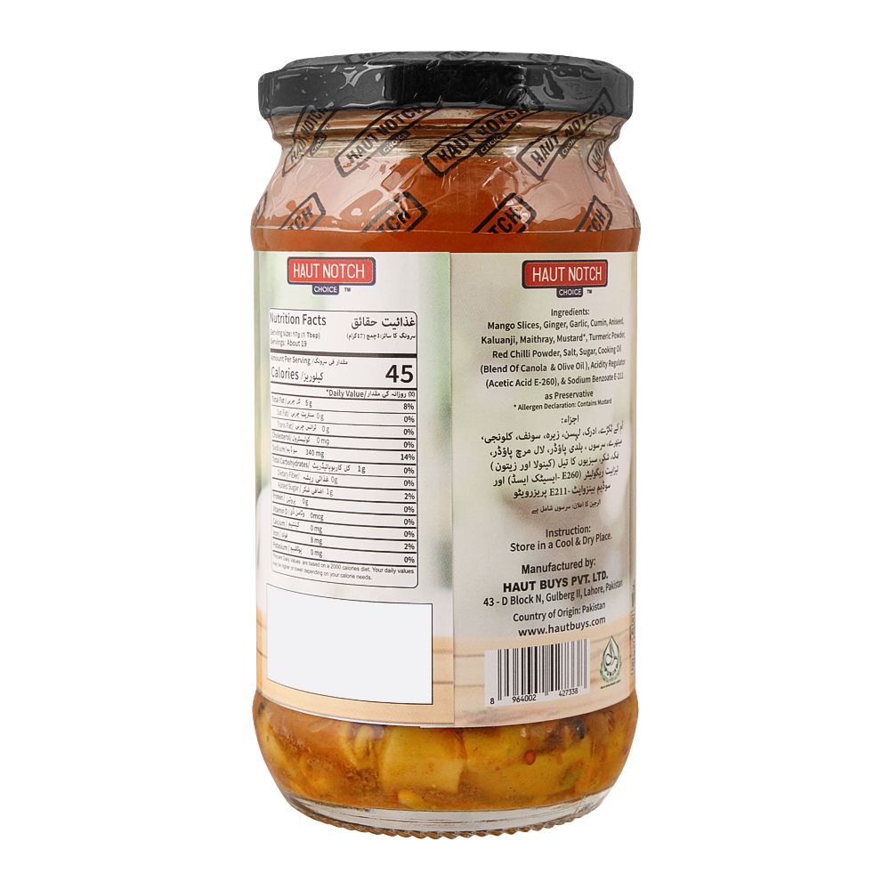 Haut Notch Mango Kasaundi Pickle In Olive Oil, 340g - Image 2