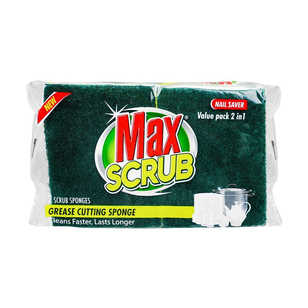 Max Scrub With Multi 2-In-1 Sponge, 2-Pack - Main Image