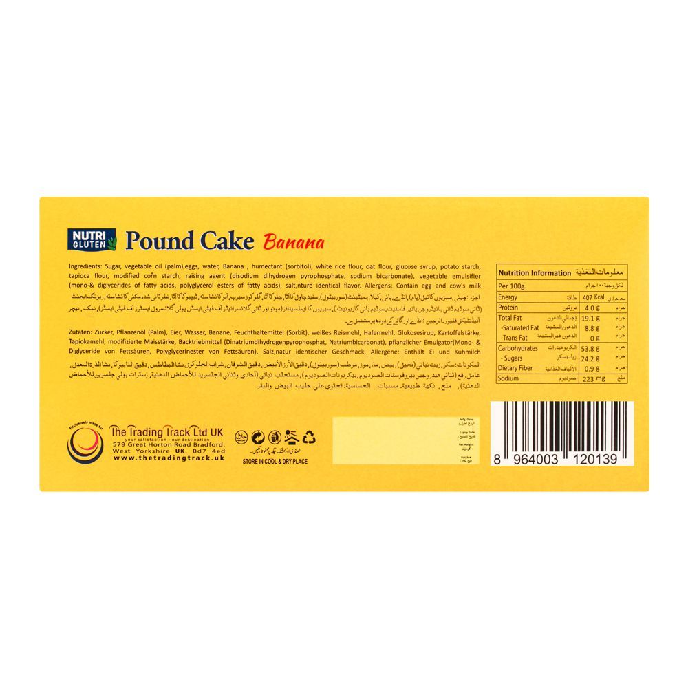 Nutri Gluten Pound Cake, Chocolatechip, Gluten Free, 200g - Image 2