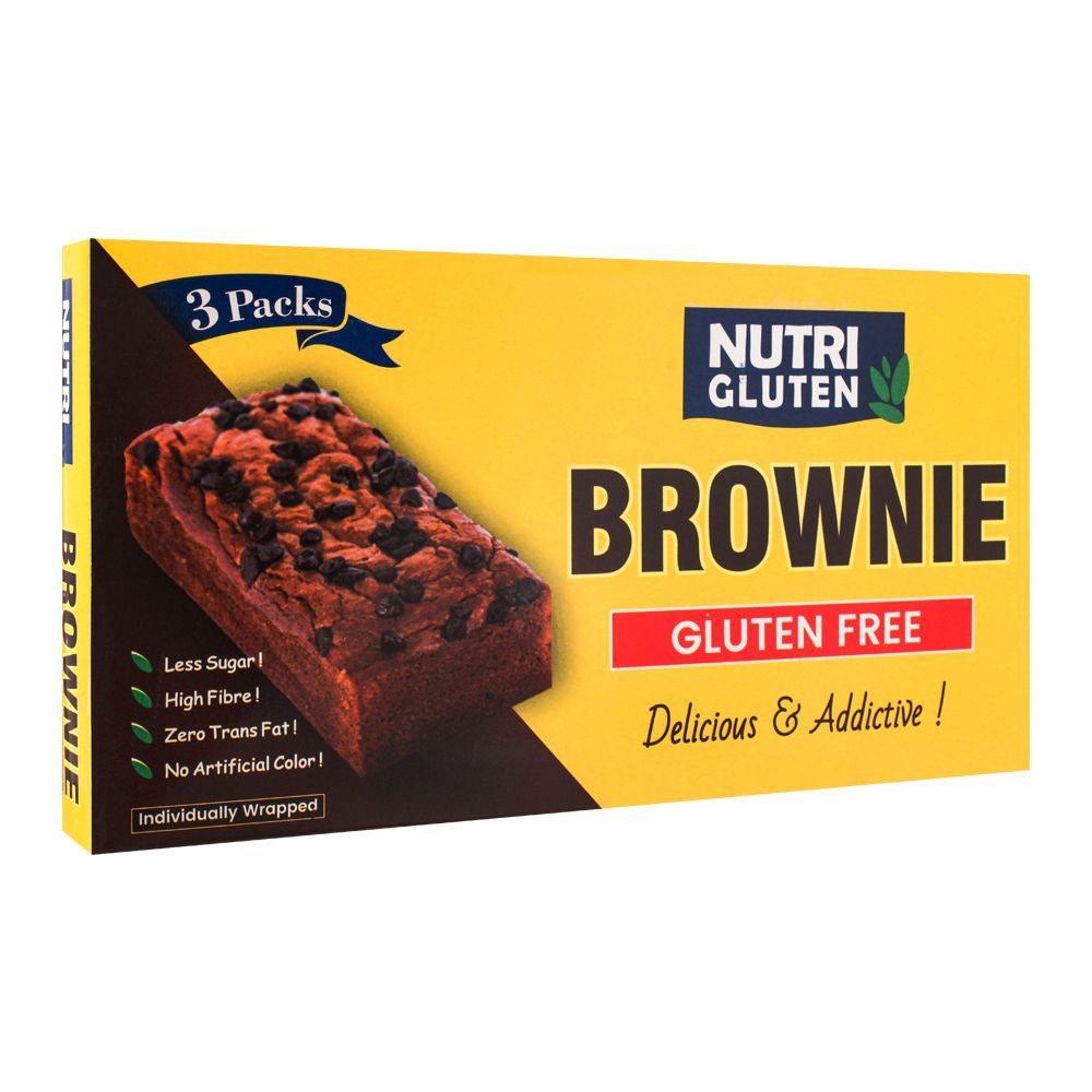 Nutri Gluten Brownie Chocochip, Gluten Free, 3-Pack, 100g - Main Image