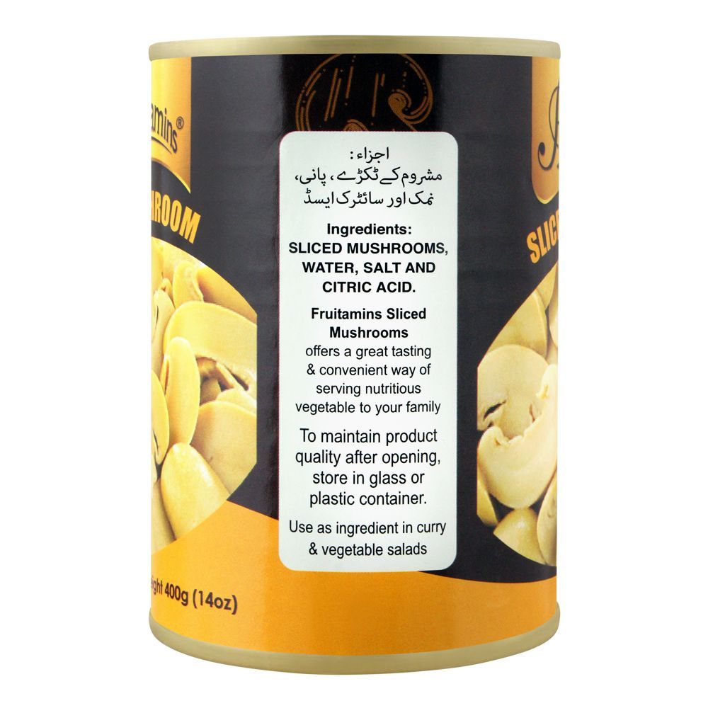 Fruitamins Sliced Mushroom, 400g - Image 2