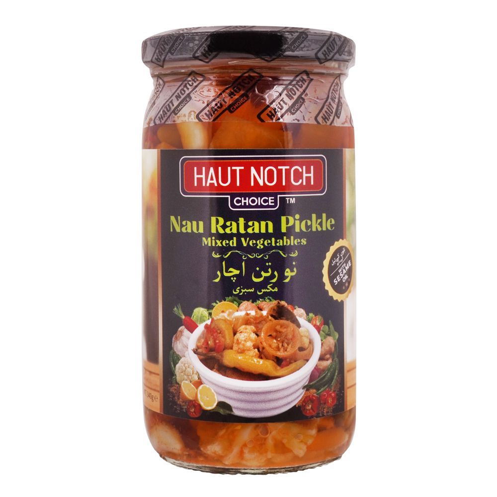 Haut Notch Choice Nau Ratan Pickle Mixed Vegetables With Sesame Oil, 340g - Main Image