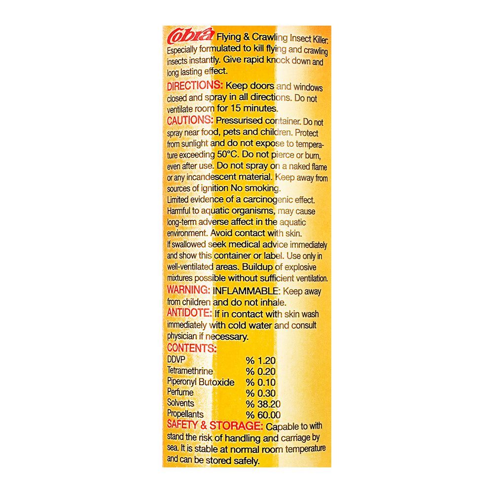 Cobra Insect Killer Spray, 300ml - Image 3