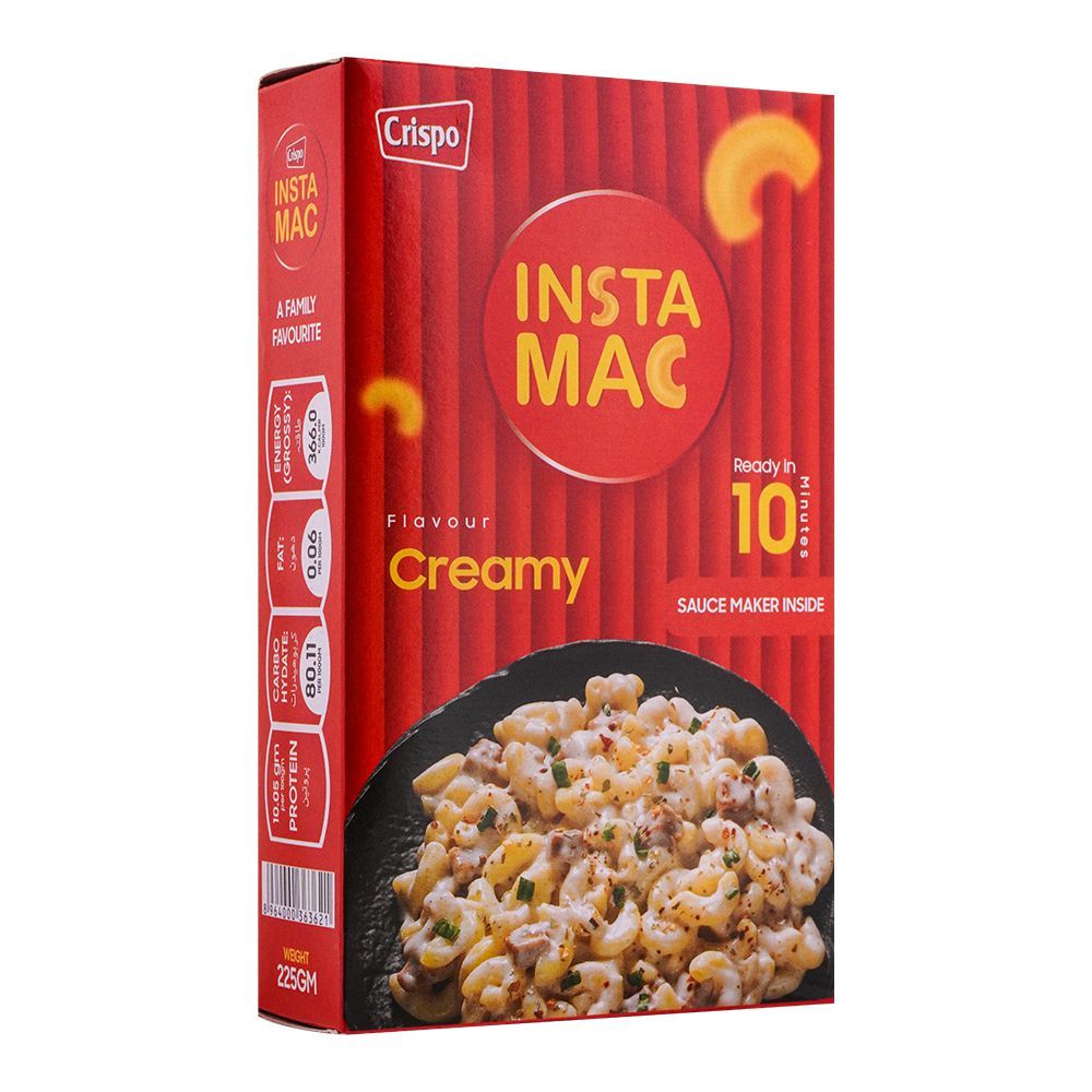 Crispo Creamy Flavor Insta Macaroni, 225g - Main Image