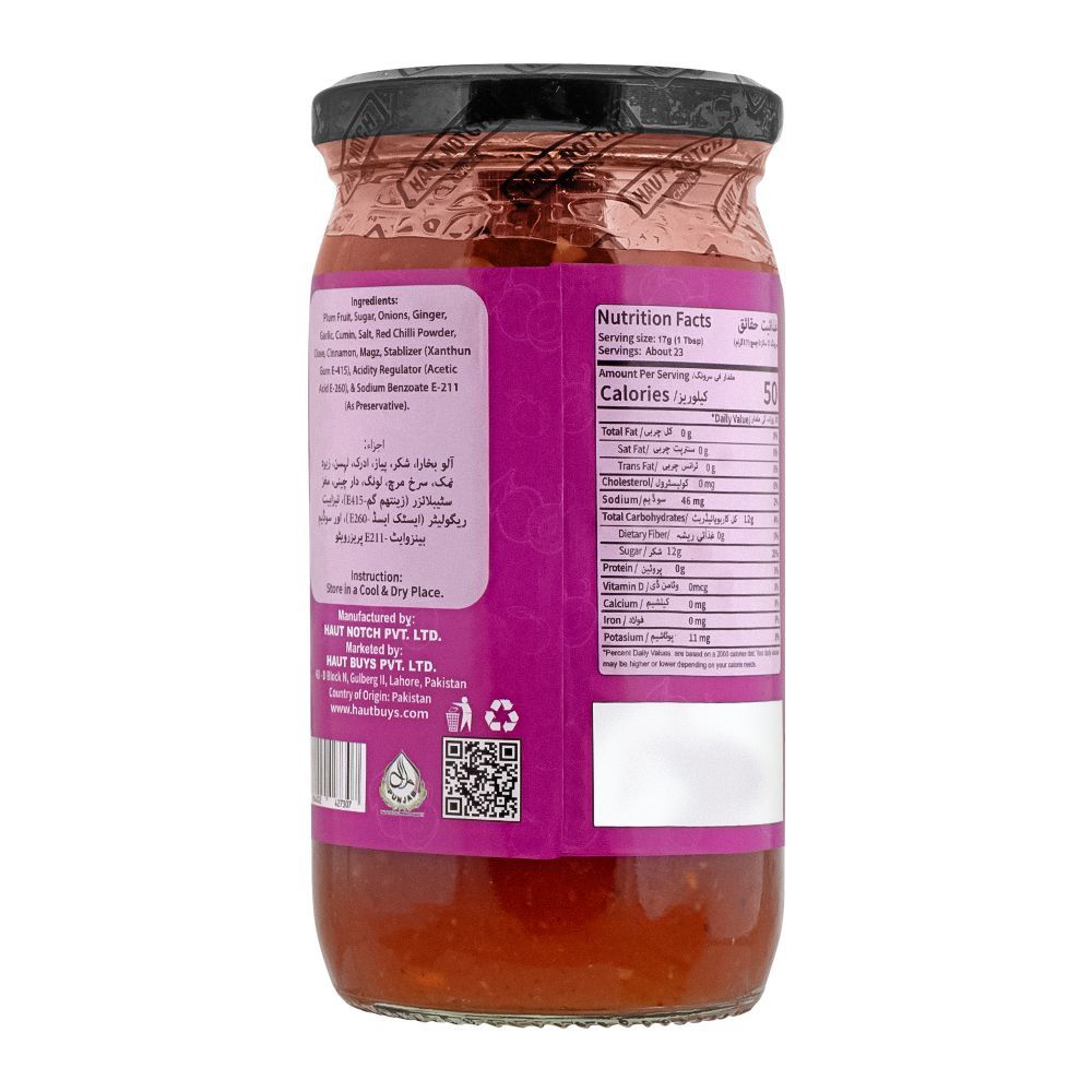 Haut Notch Choice Plum Chutney, 400g - Image 2