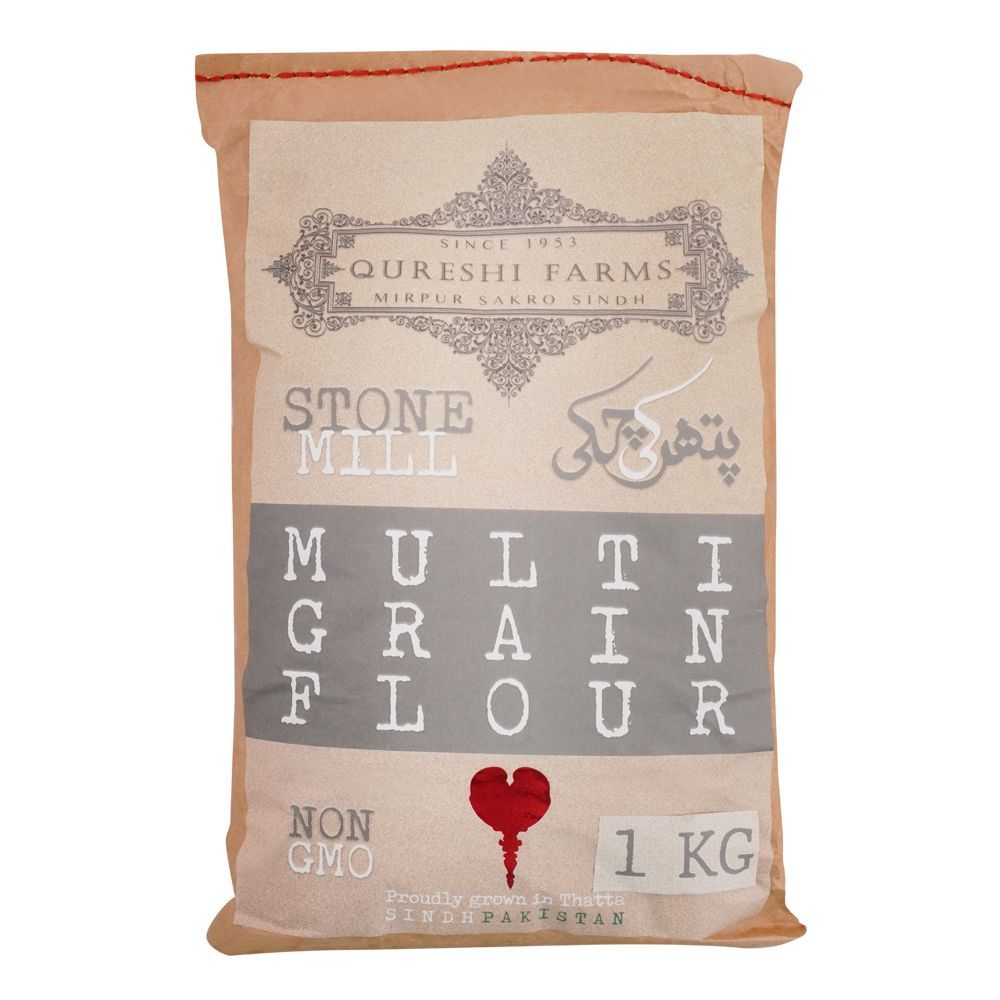 Qureshi Farms Stone Mill Multigrain Flour, 1Kg - Main Image