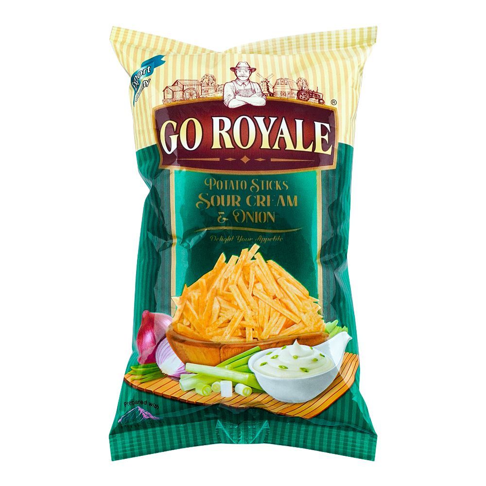 Go Royale Potato Sticks, Sour Cream & Onion, 110g - Main Image