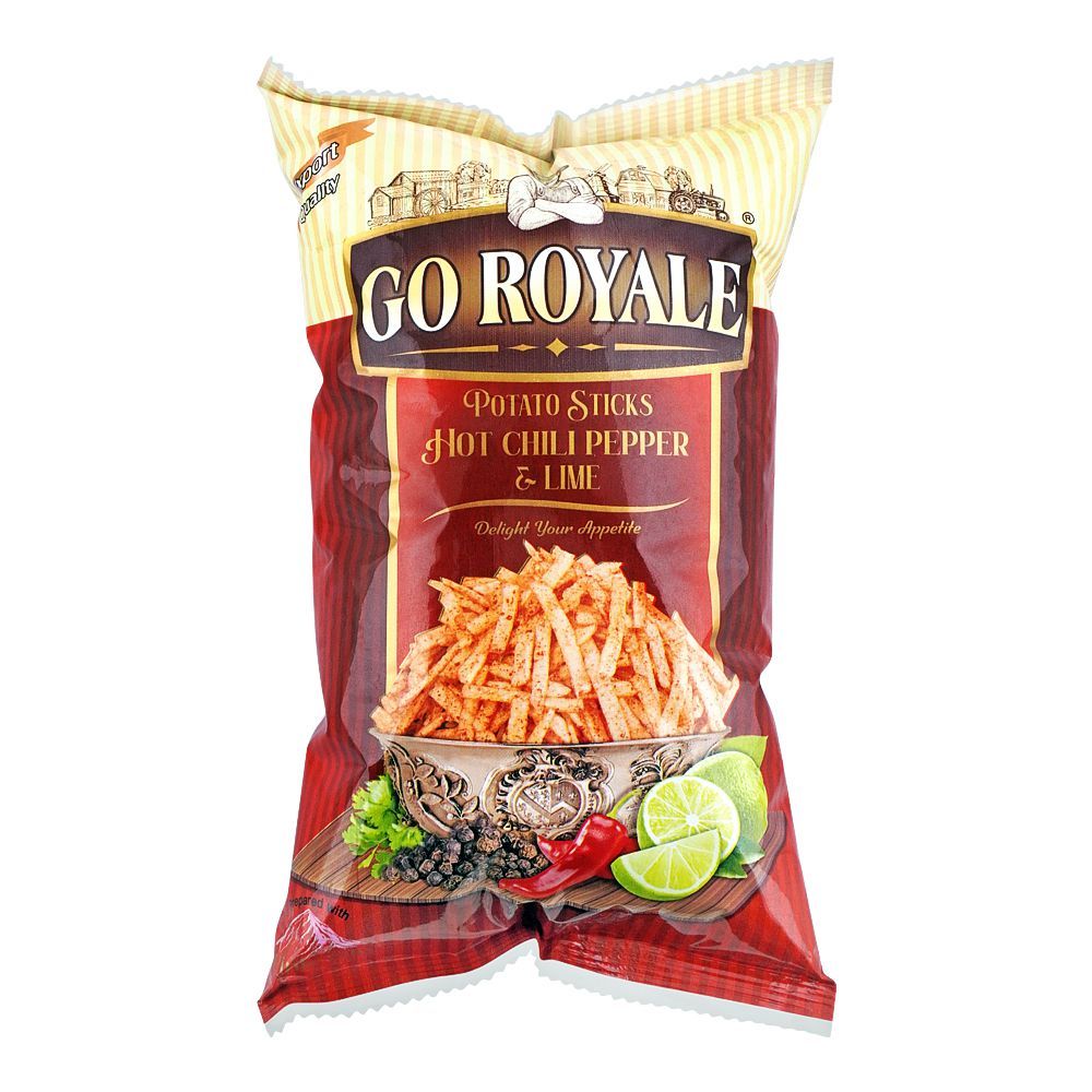 Go Royale Potato Sticks, Hot Chilli Pepper & Lime, 110g - Main Image