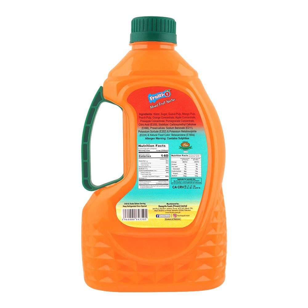 Fruiti-O Mixed Fruit Nectar Juice, Bottle, 2.1 Liter - Image 2