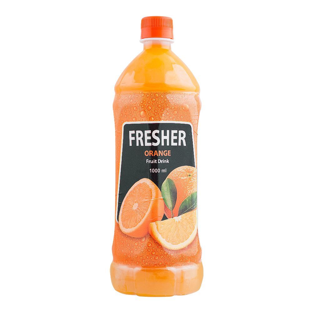 Fresher Orange Fruit Drink, Bottle, 1000ml - Main Image