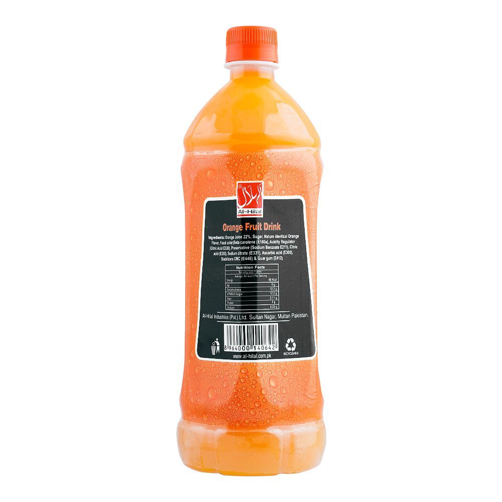 Fresher Orange Fruit Drink, Bottle, 1000ml - Image 2