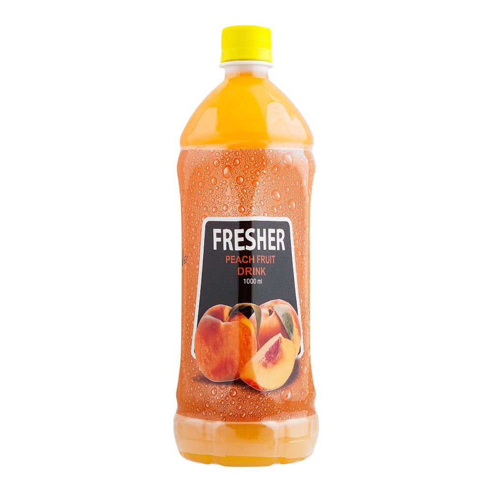 Fresher Peach Fruit Drink, Bottle, 1000ml - Main Image