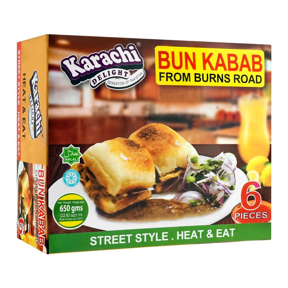 Karachi Delight Bun Kabab From Burns Road 6 Pieces - Main Image