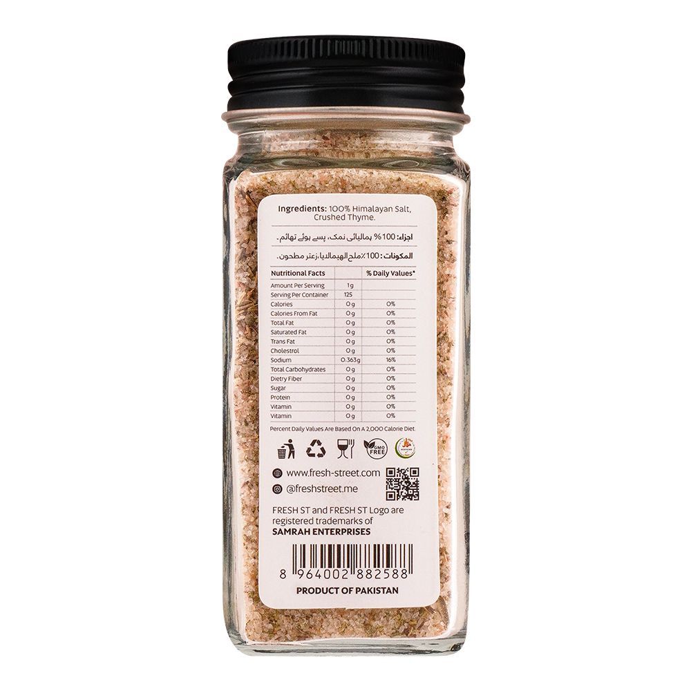 Fresh Street Himalayan Pink Salt, Thyme, 125g - Image 2