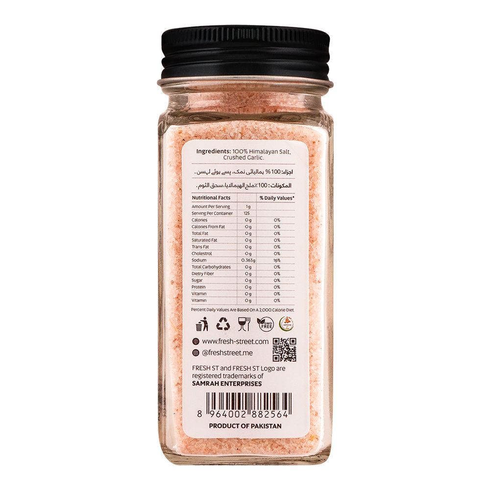 Fresh Street Himalayan Pink Salt, Garlic, 125g - Image 2