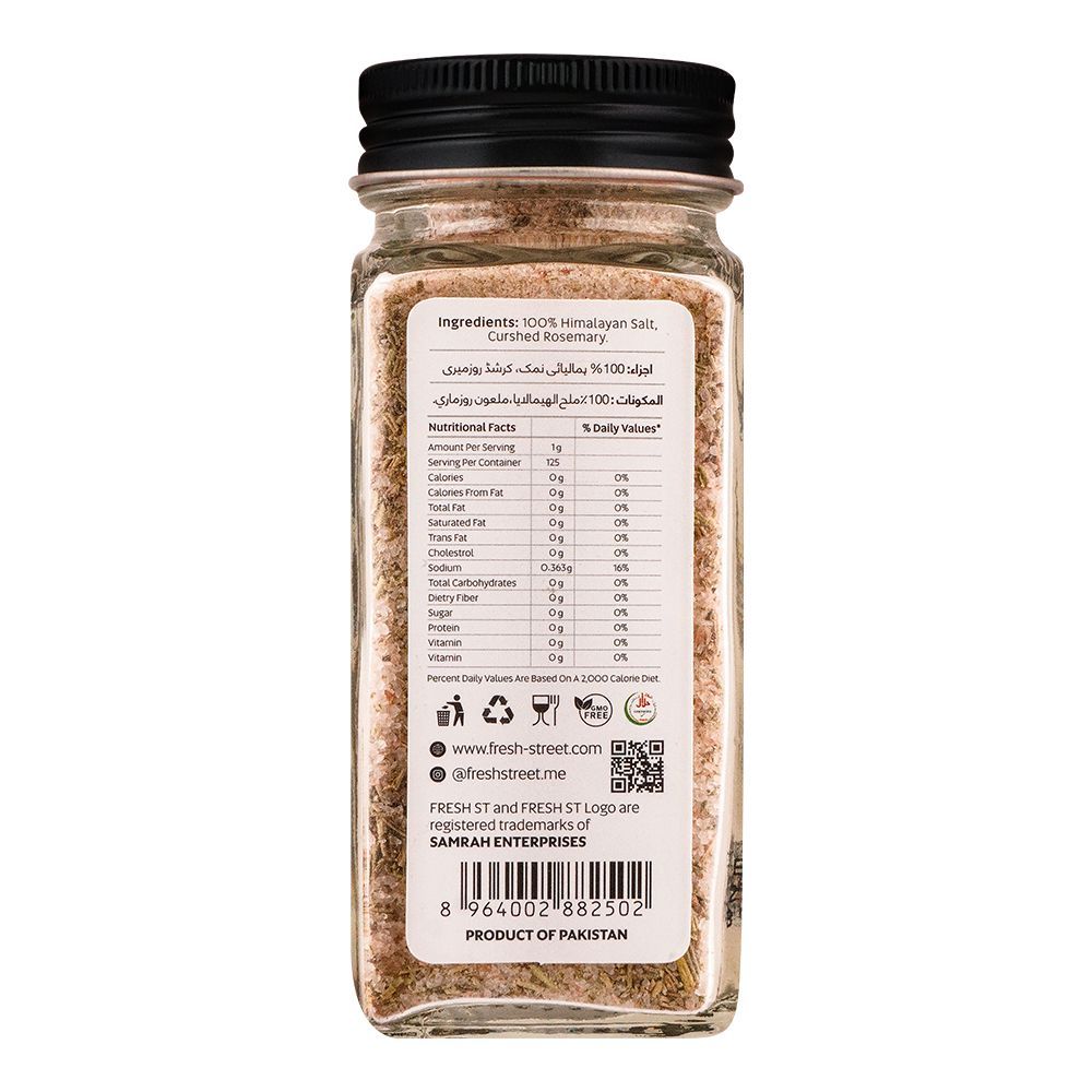 Fresh Street Himalayan Pink Salt, Rosemary, 125g - Image 2