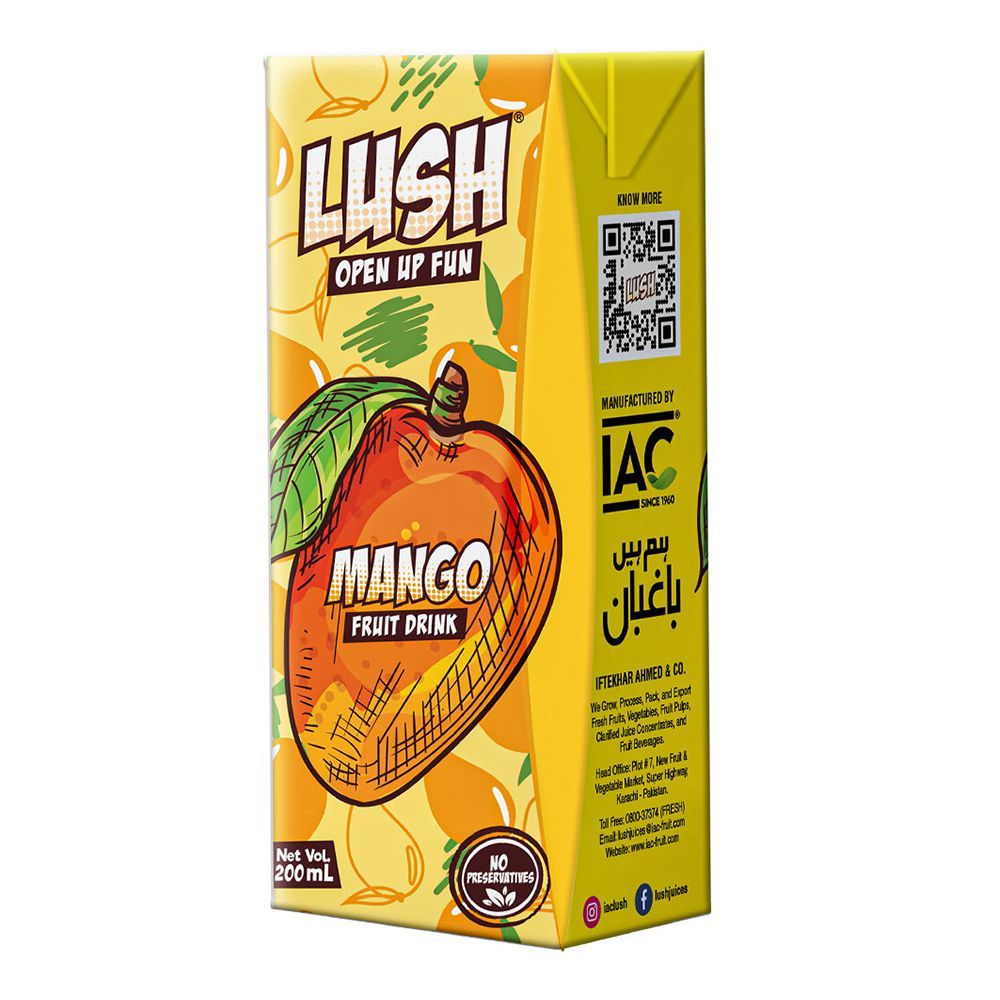 Lush Open Up Fun Mango Fruit Drink, 200ml - Main Image