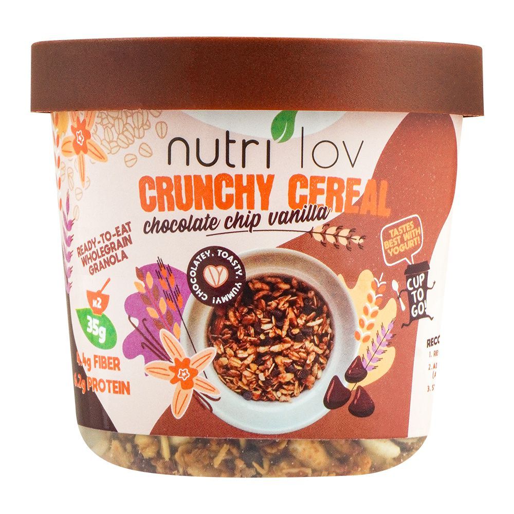 Nutri Lov Crunchy Cereal Chocolate Chip Vanilla, 70g - Main Image