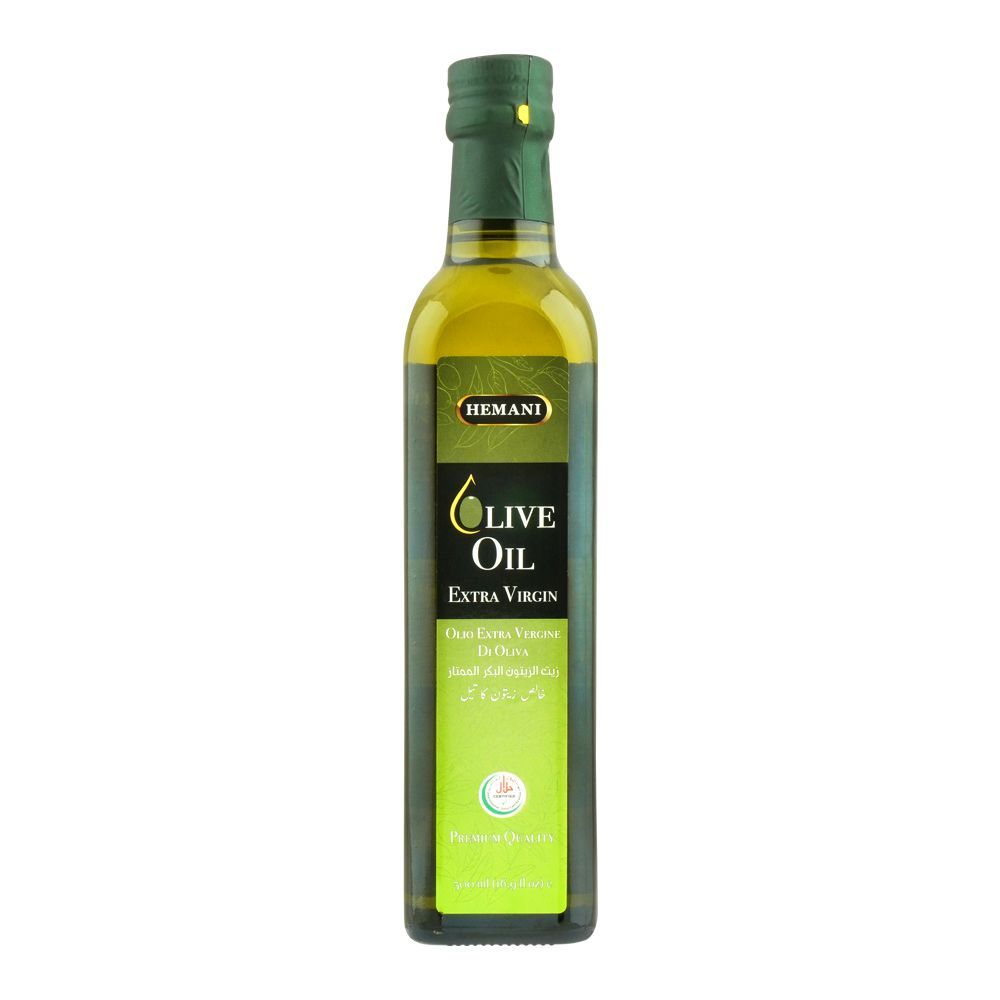 Hemani Olive Oil Extra Virgin, 500ml Bottle - Main Image