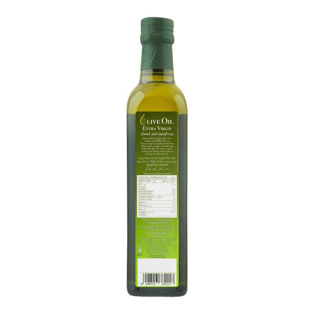 Hemani Olive Oil Extra Virgin, 500ml Bottle - Image 2