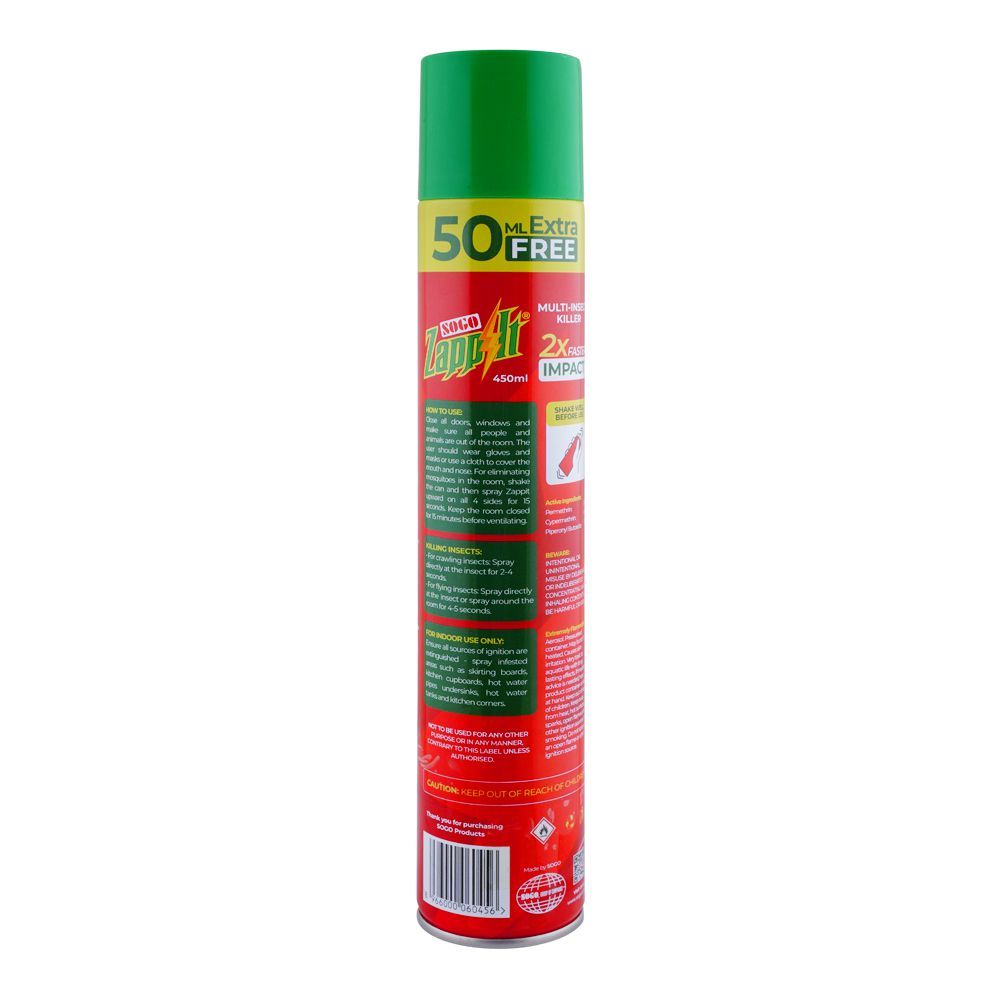 SOGO Zapp-It Multi-Insect Killer Spray, 450ml - Image 2