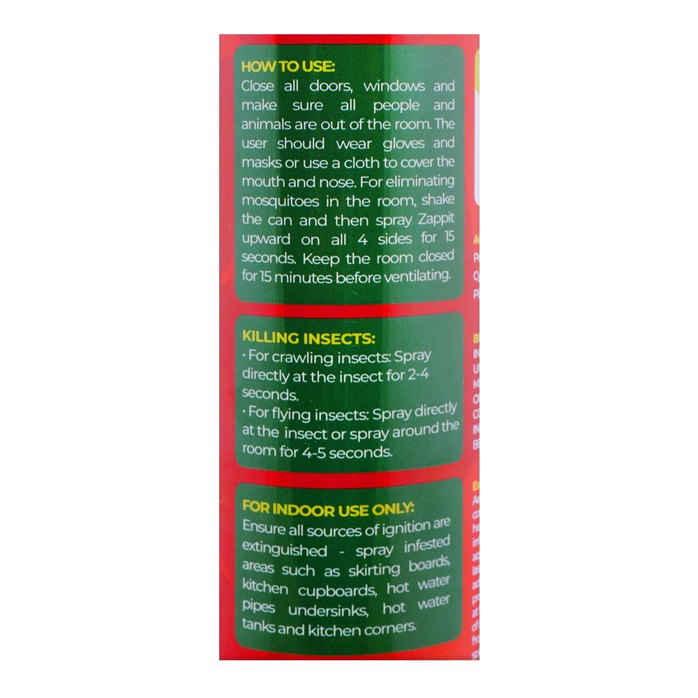 SOGO Zapp-It Multi-Insect Killer Spray, 450ml - Image 3