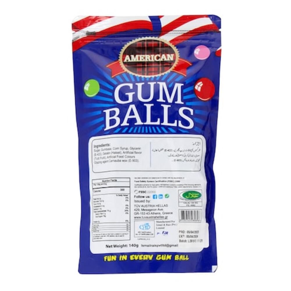 American Gum Balls, 140g Pouch - Image 2