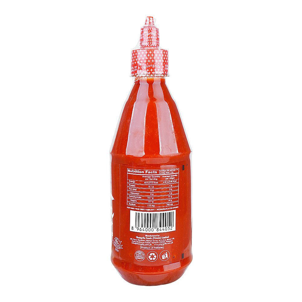 Shangrila Hot Sriracha Sauce, 510g - Image 2