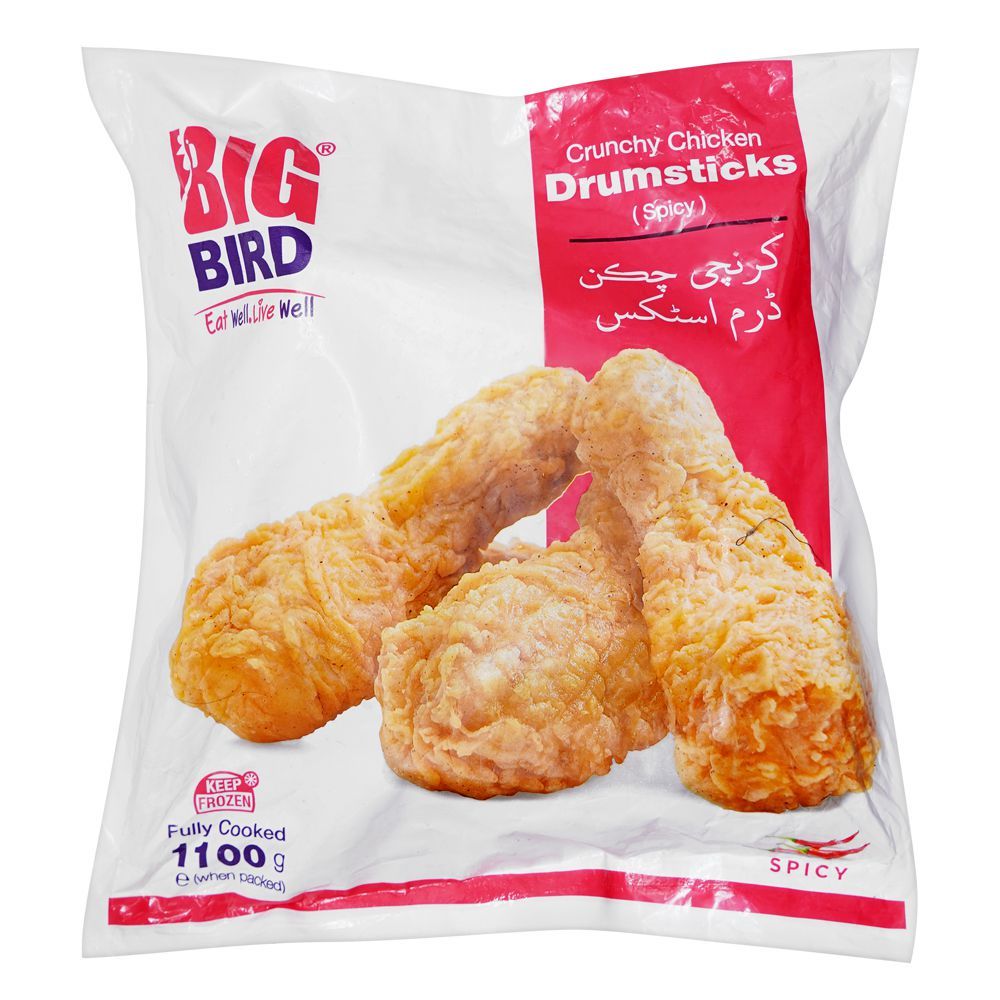 Big Bird Spicy Crunchy Chicken Drumsticks, Frozen, 1100g - Main Image