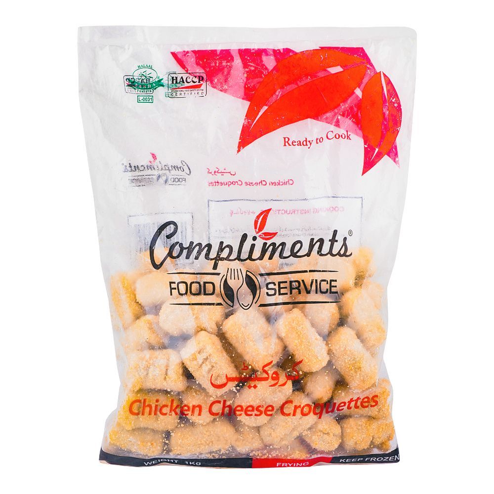 Compliments Chicken Cheese Croquettes, Poly Bag, 1 KG - Main Image