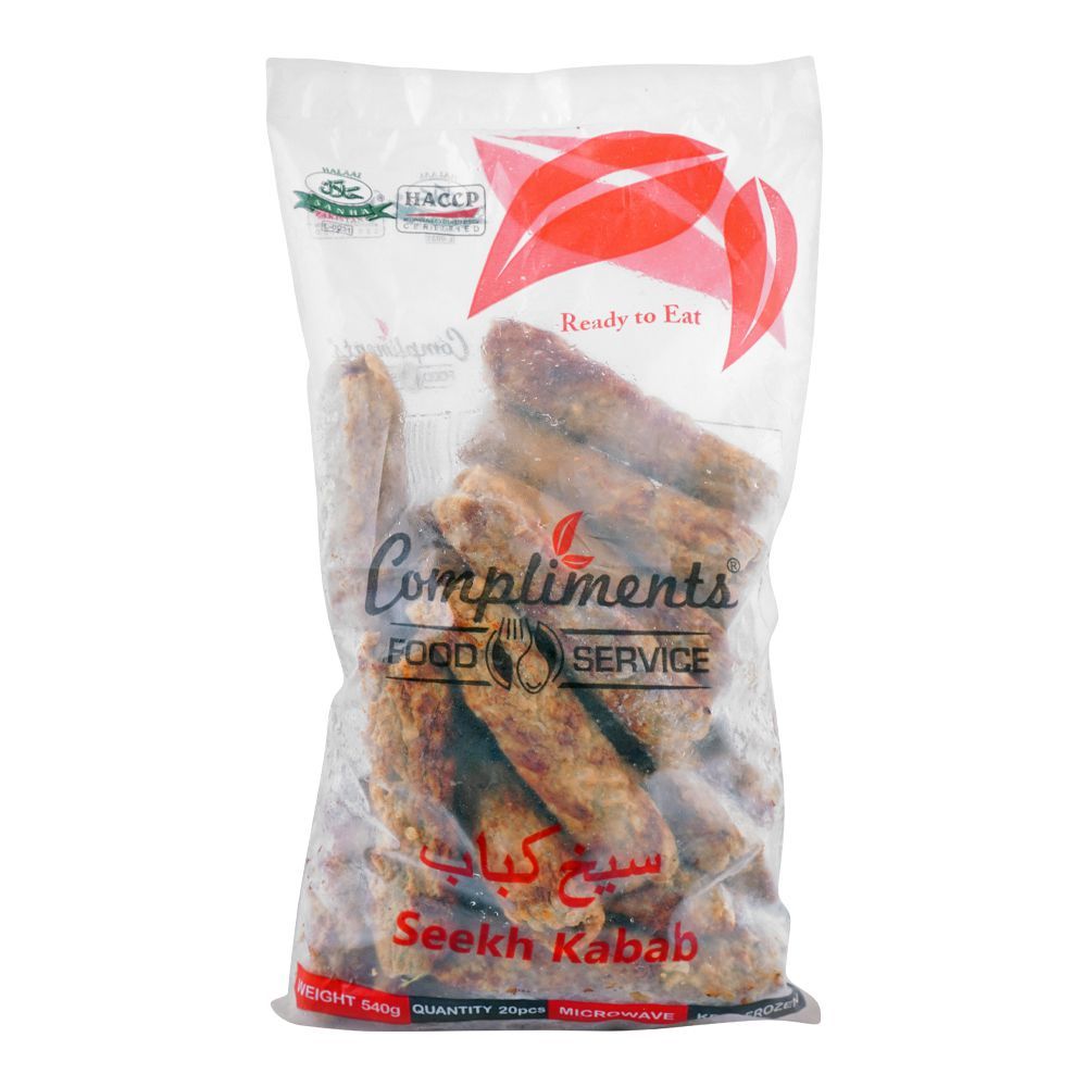 Compliments Chicken Seekh Kabab, Poly Bag, 540g - Main Image