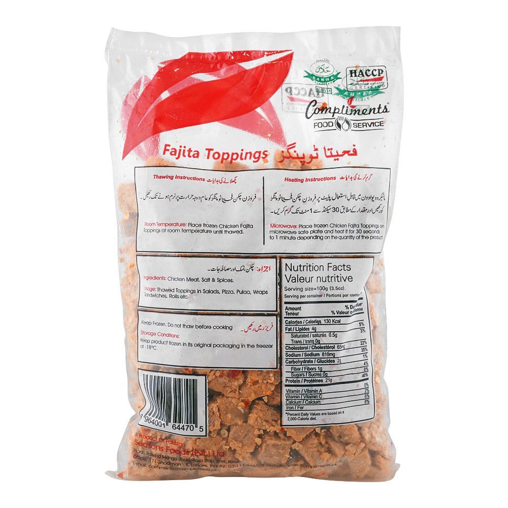 Compliments Fajita Topping, Poly Bag, 500g - Image 2