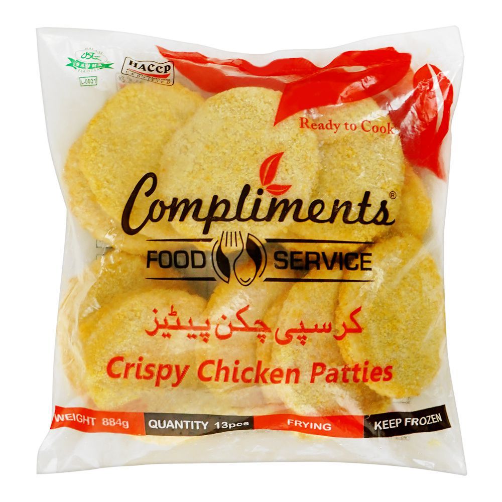 Compliments Crispy Chicken Patties Poly Bag, 884g - Main Image