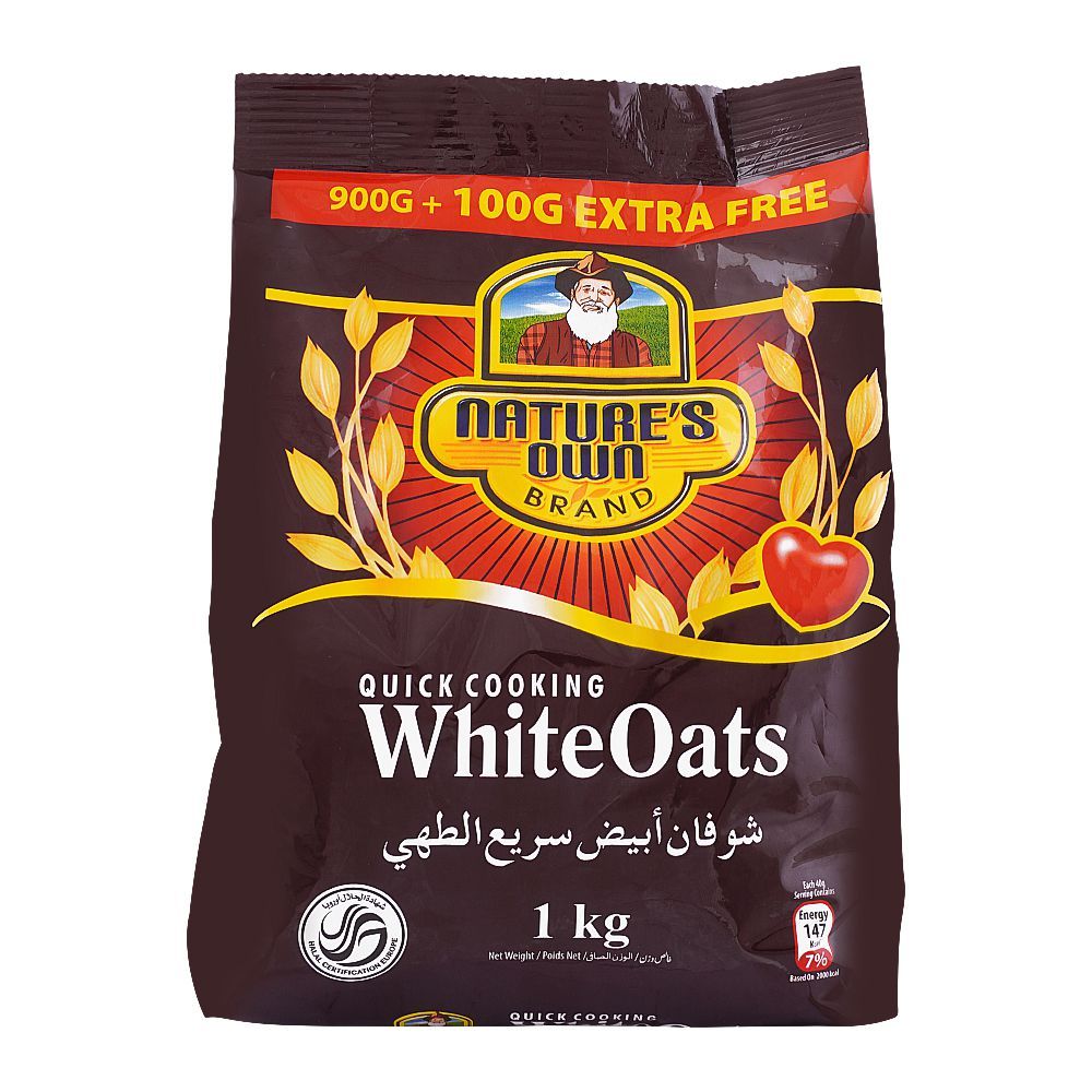 Nature's Own White Oats, 1 KG Pouch - Main Image