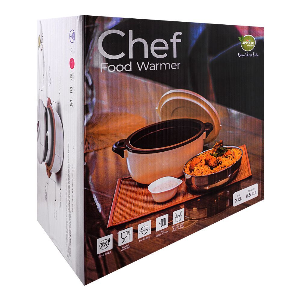 Appollo Chef Hot Pot, XXL, Beige/Cream, 6.5 Liters - Image 3