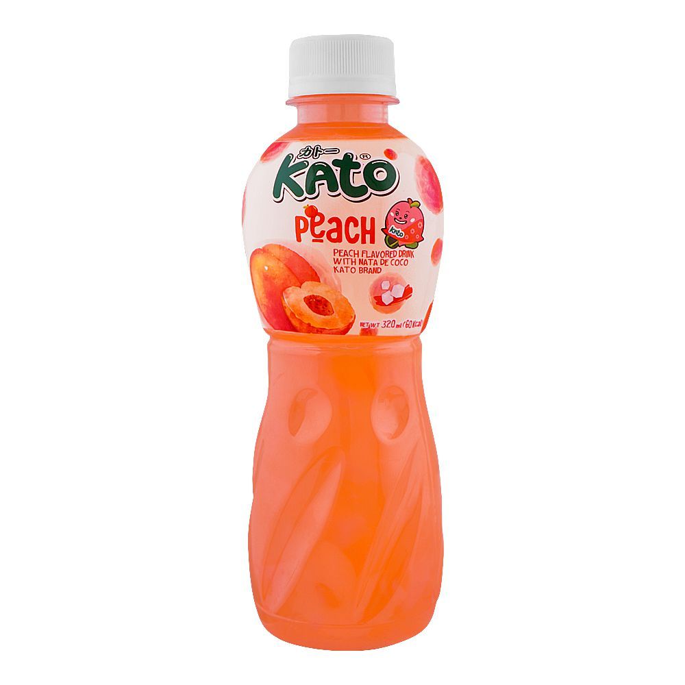 Kato Peach Juice, 320ml Bottle - Main Image