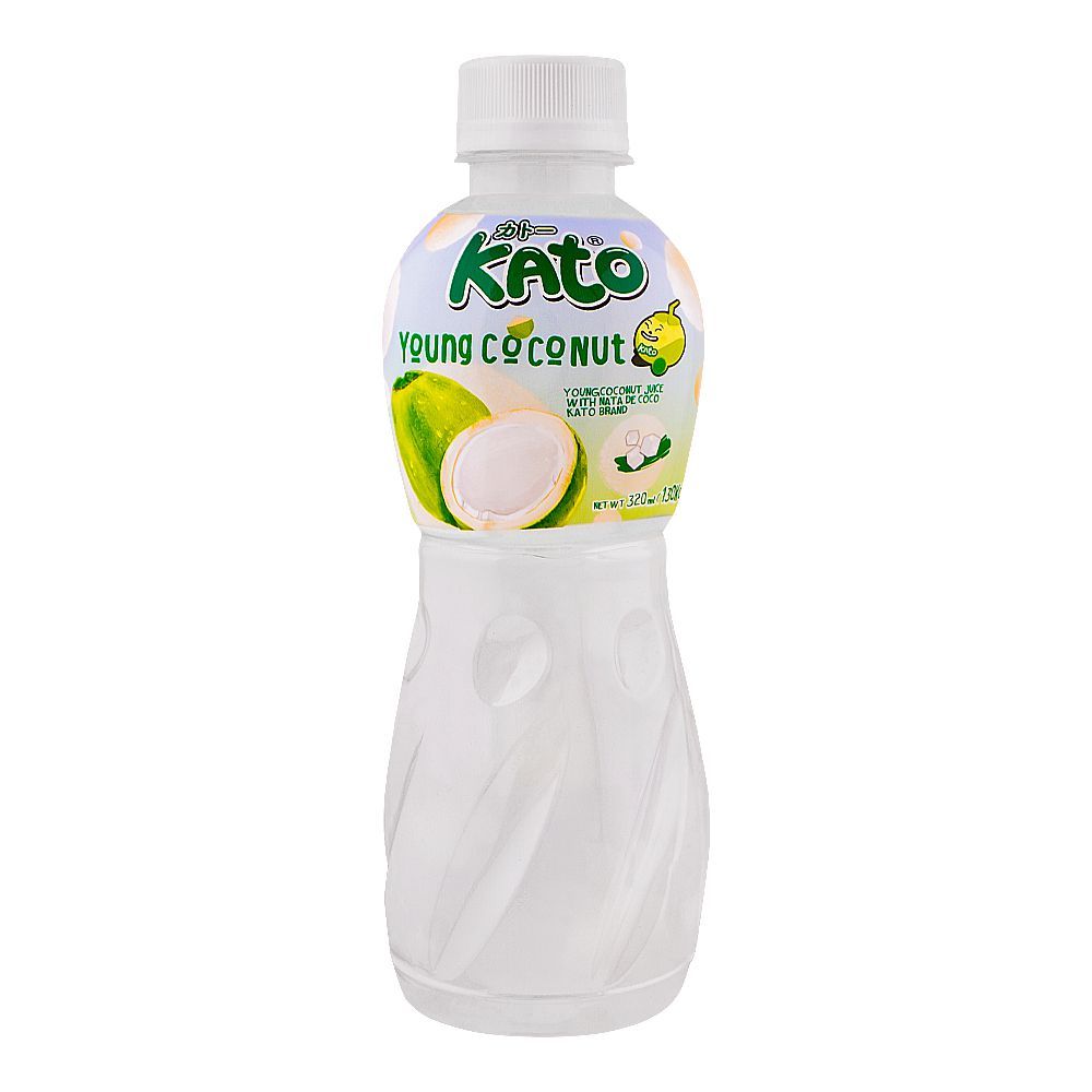 Kato Young Coconut Juice, 320ml Bottle - Main Image