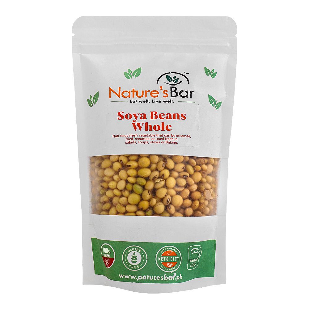 Nature's Bar Soya Beans Whole, Organic Soya with High Fiber Supplement, High in protein, 250g - Main Image